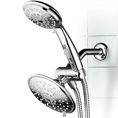 $29.99 • Buy Hydroluxe 6'' Multi Setting Chrome Rainfall Shower Head & Handheld Combo
