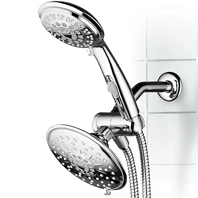 Hydroluxe 6'' Multi Setting Chrome Rainfall Shower Head & Handheld Combo • $29.99