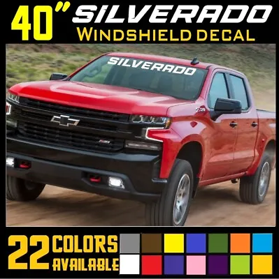 Windshield Banner Vinyl Decal Sticker 40  Long For Chevy SILVERADO Muscle TRUCK • $17.59