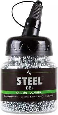 2500 Count Airgun Pistol BBs Pellets Steel Metal Ammo For BB Gun .177 Cal Bottle • $19.20