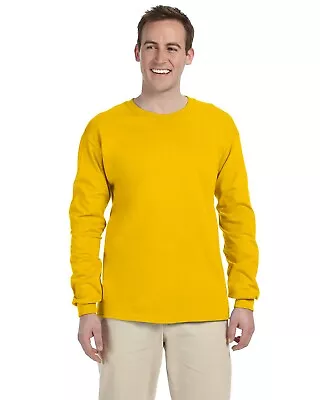 Gildan Ultra Cotton Mens Crewneck Long Sleeve T-Shirt S-5XL 2400 G240 • $12.35