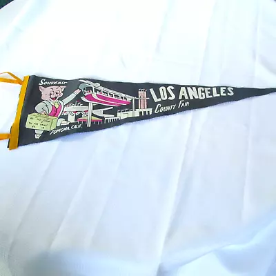 Vintage Los Angeles County Fair Felt Pennant Souvenir • $12.99