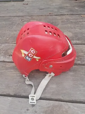 Vintage 1970s Red CCM PRO-GARD Skateboarding Helmet W/ Skateboard Logo VERY RARE • $179.99