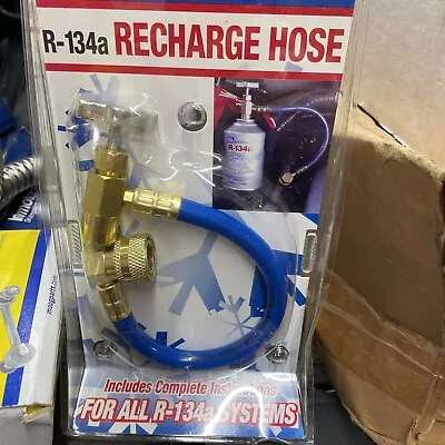 AC R134A Charging Recharging Hose Tap Brass Quick Connect Coupler S16 • $12.99