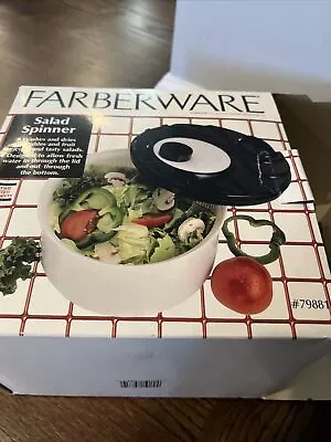 Farberware Salad Spinner Classic Series Black /White  Open Box- Never Used • $8.99