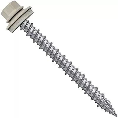 Metal Roofing Screws 250 10 X 2   Light Stone Hex Head Sheet Metal Roof Screw • $47.92