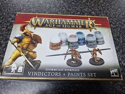 Warhammer Age Of Sigmar Stormcast Eternals Vindictors + Paint Set  Plus Guide • £12.99