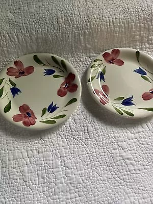 Pink Flower By Maxam DINNER PLATE 10 3/8  MADE IN ITALY X 2 • $22