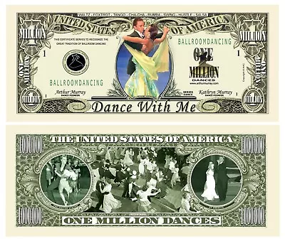 Pack Of 100 - Ballroom Dancing Million Dollar Bill -Fun Gift -Ball Room Dancers  • $19.95