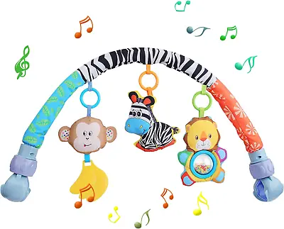 Baby Arch Pram Toys For Babies 0-6 Months Pushchair & Pram Toys With Musical For • £26.09