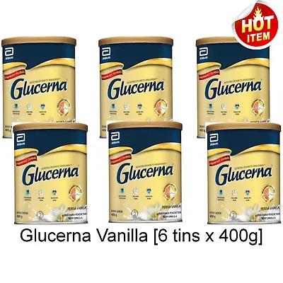 Triple Glucerna Care Milk Vanilla Diabetic Powder 6 Cans 400g Abbott Free Flavor • $316.26