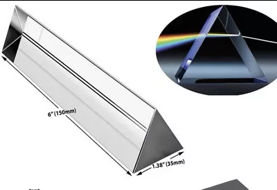 6” Large Optical Crystal Glass Prism In Gift Box • $20