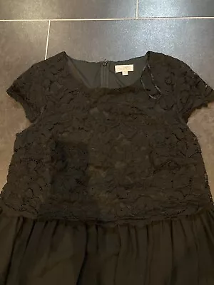 Black Matalan Papaya Maternity Dress Size 12 Party Occasion Lace Baby Festive • £3.99