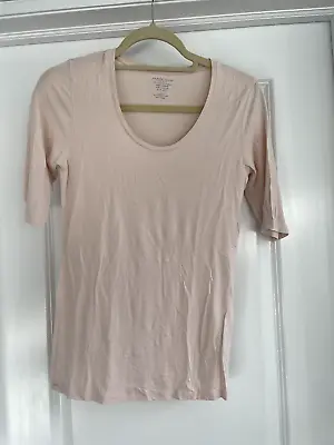 VGUC Light Pink MAJESTIC FILATURES PARIS Short Sleeve Tee Size M (2) • $15