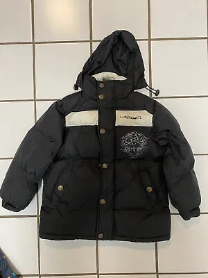 GUC Ed Hardy Christian Audigier Boys Snap/Zipper Puff Coat Tiger XS 6  W/hood • $24.95