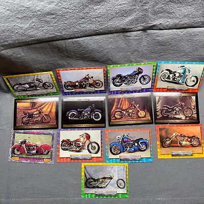 Lot Of 13 Motorcycle Trading Cards Vintage 1970’s Street Chopper Hot Bike & More • $10