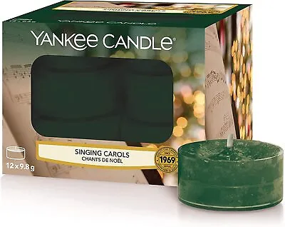 Yankee Candle Tealights Scented Candles Pack Of 12 Singing Carols • £7.99