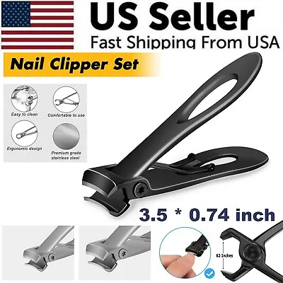 Extra Large Toe Nail Clippers For Thick Hard Nails Cutter Heavy Duty Stainless • $9.19