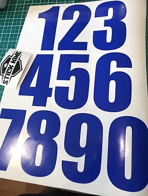 6 X Blue Road Racing ACU Style Race Numbers Vinyl Stickers/Decals Motorbike • £7.30