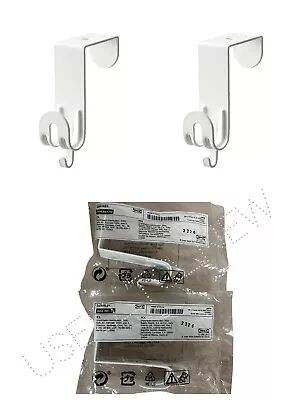 IKEA SEKINER Over The Door Hanger Hook White 2 Pack (New With Sealed) • £10.60