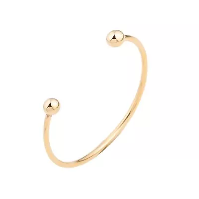 18ct Gold TORQUE  Bangle  Cuff  Bangle  Women Or Mens  Gold Filled  - NH574 • £16.99