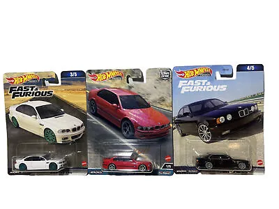 Hot Wheels Premium Fast & Furious Car Culture 1991 BMW M5 & BMW M3 E46 01 M5 Lot • $54.95