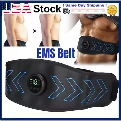 EMS Abdominal Muscle Toning Trainer ABS Stimulator Toner Fitness  Gym Belt • $12.59