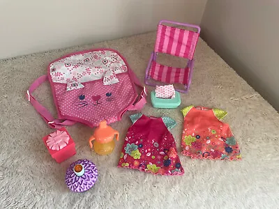 Baby Alive LOT Accessories Bottle Clothes Carrier Cupcake Gift Wipes Beach Chair • $20