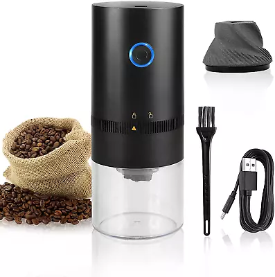 Portable Electric Burr Coffee Grinder 4 Cups Small Automatic Conical Burr Grind • $45.42