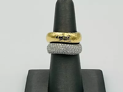 Designer H Stern 18K Yellow &  White Gold Diamond Ring Size 6.5 Estate Piece • $3299