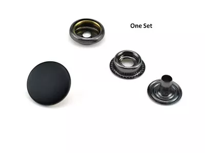 15 Sets 15mm Matt Black Heavy Duty Poppers Snap Fastener Sewing Leather Button • $3.89