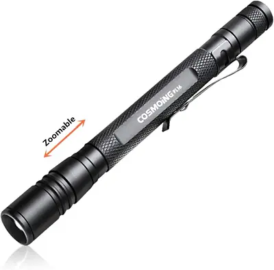 LED Pen Light Flashlight 3 Modes Pocket Pen Flashlight With Adjustable Focus P • $10.56