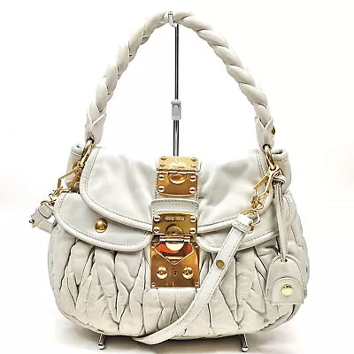 Miu Miu Hand Bag  White Leather 3116478 • $8.50