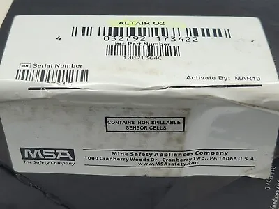 Msa Altair O2 Single Gas Detector 10071364 • $217.55