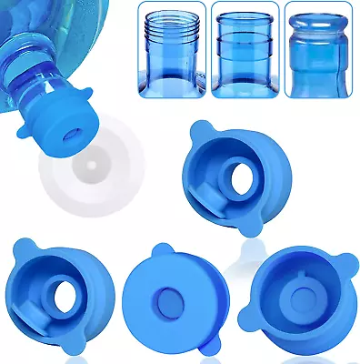 [6 PCS] 3 & 5 Gallon Water Jug Cap - 55Mm Grade Silicone Reusable Bottle Cover • $16.08