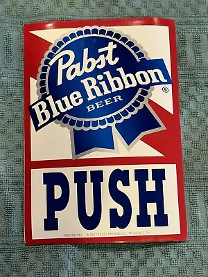 2012 Pabst Blue Ribbon Vinyl    Push    Stickers / Decals - Lot Of 2 • $4