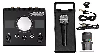 Mackie Big Knob Passive 2x2 Studio Monitor Controller+Microphone+Case+Cable • $79.95