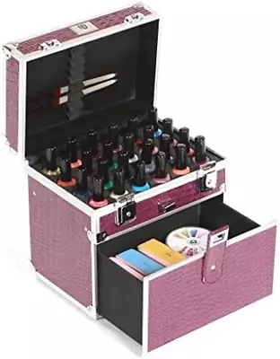 Urbanity Nail Polish Varnish Bottle Beauty Cosmetic Makeup Case Box Purple • £45.52