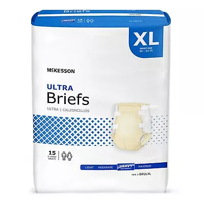 60 McKesson Ultra Heavy Absorbency Adult Disposable Brief Diapers XL Tab Closure • $42.86