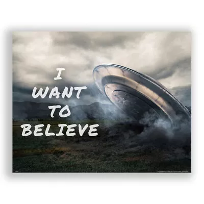 UFO Poster Art Print 11x14 NASA Alien I Believe Mars Moon Novelty Show • $9.95