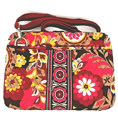 Vera Bradley Floral Carnaby Mini Laptop Bag Crossbody Strap Removable Hardcase • $24