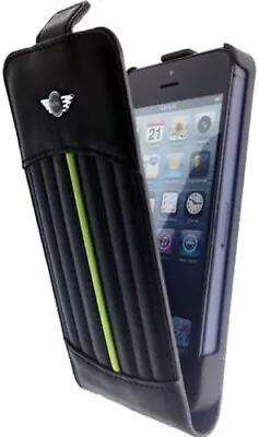 Mini Cooper Flap Stripe Case For IPhone 5 - Black RRP 29.99 • £8.99