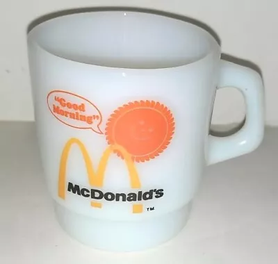 Vtg Anchor Hocking Fire King McDonalds Coffee Cup D Handle Advertising Mug #70 • $24.50