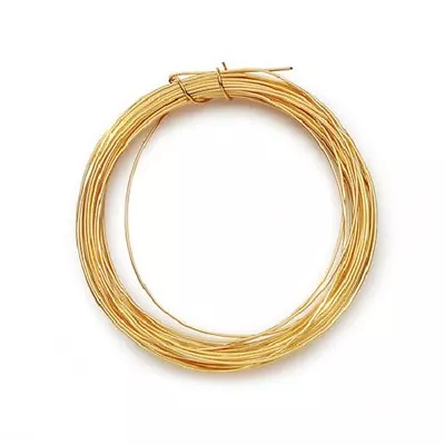 $7.95 • Buy 24 Gauge Sterling Silver Plated 24K GOLD COLOR COPPER Jewelry Wire - 10 Yards
