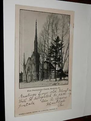 Montrose Pa - 1906 Postcard - First Presbyterian Church - Susquehanna County • $5.25