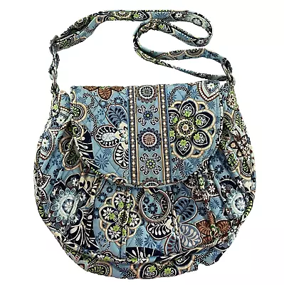 Vera Bradley Saddle Up Crossbody Retired Bali Blue Shoulder Bag Purse Magnet • $21.24