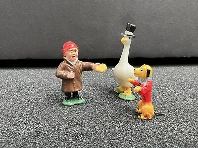 Vintage Marx Fairykins Fairy Tale Figures Set Goose Gander Mother Hubbard & Dog • $22.90