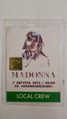 Madonna Laminate Pass Security Saint Petersburg Sticky & Sweet Tour AUG 2 2009 • $200