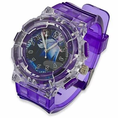 Frozen Light Up Elsa Purple Colour Changing Girls Kids Sports Watch Gift New • £6.99