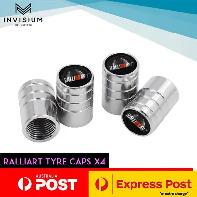 $8.90 • Buy Mitsubishi Tyre Tire Stems Valve Dust Cover Caps Evolution Evo Lancer RALLIART 